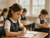 Student learning on campus